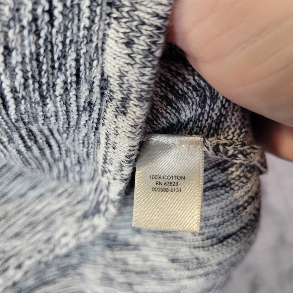 CJ Banks Women X Heathered Gray Cotton Knit Long Sleeve Casual Sweater - Picture 7 of 12